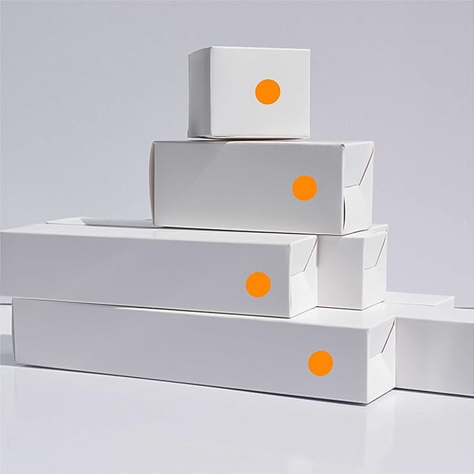 PARLAIM 1/2" Orange Round Color Coding Circle Dot Labels on a Roll, 1000 Stickers in Plastic Dispenser Box, 0.5 inch Diameter