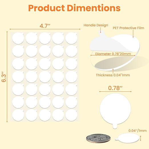 Clear Sticky Tack Adhesive Stick dots- Easy to Peel Clear Double Sided Mounting Putty Stick Tack for wall Hanging Museum Wax Gel, Balloons, and Festival Decoration