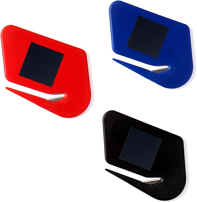 Magnetic Letter Openers Envelope,3 Pack,Envelope Opener Slitter | Mail Openers Blade with Magnet,Letter Opener for Women,Men,Office,Envelope Cutter(red,Blue,Black)