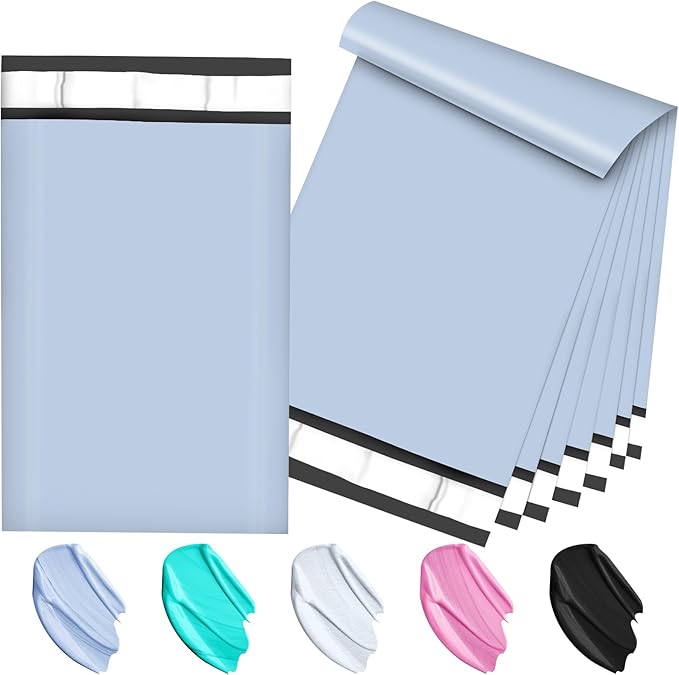 120PC Poly Mailers 6x9 Inch Light Blue Mailing Envelopes Bags 6x9 Poly Mailers Shipping Bags with Self Adhesive Waterproof and Tear-Proof Postal Bags