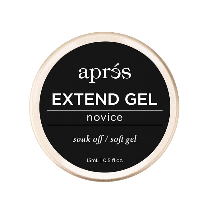 Apres Extend Gel Novice, Gel-X Nail Tips Adhesive, 15 ml Jar Edition, Soak Off - Soft Gel, HEMA-Free, Thick Consistency, Easy Application for Soft Gel Tips