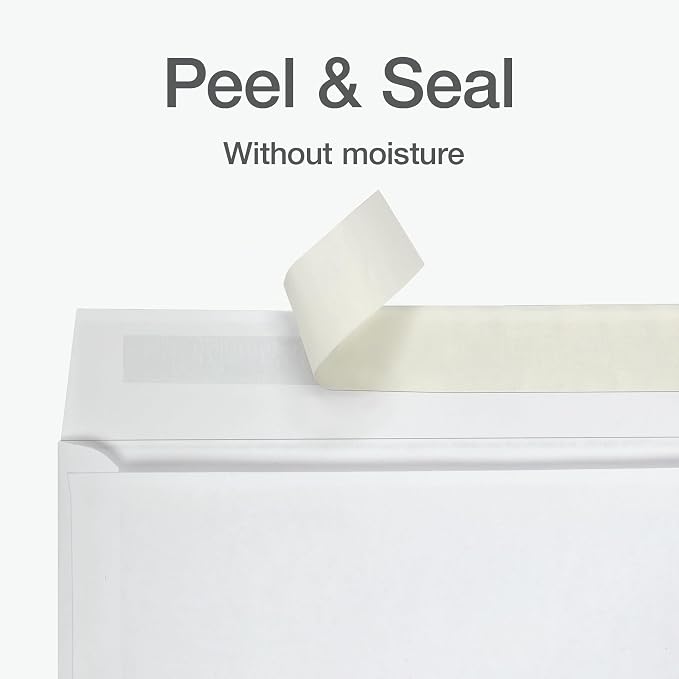 Columbian A9 Mailing Envelopes, 100 Pack, Self Seal White Envelopes for Invitations, Announcements, Photos, and Half Fold Greeting Cards, Premium 24 lb Paper 5.75 x 8.75 Inches