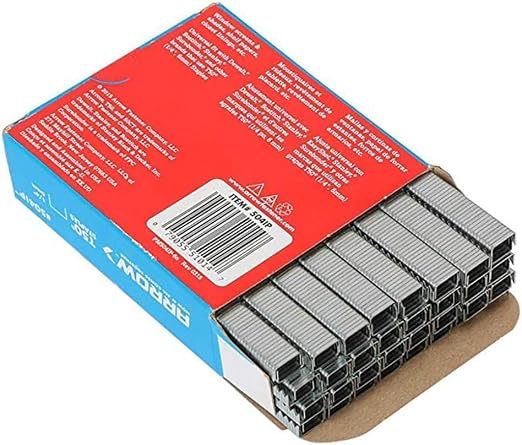 Arrow 504 T50 Staples, 1/4-Inch Leg, 3/8-Inch Crown, 5000 Count | Heavy Duty, For Upholstery, Construction, Furniture, Crafts, Fit Arrow T50 Staple Guns, Hammer Tackers and Pneumatic Tools