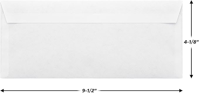 Mead #10 Security Business Envelopes Letter Size 4-1/8" x 9-1/2" – Peel and Seal, Privacy Lined, No-Window, Press-It Seal-It Self-Adhesive for Home & Office Mailing, 200 Count (742020)