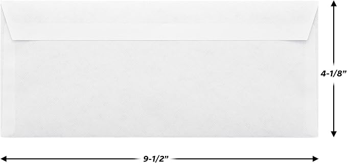 Mead #10 Security Business Envelopes Letter Size 4-1/8" x 9-1/2" – Peel and Seal, Privacy Lined, No-Window, Press-It Seal-It Self-Adhesive for Home & Office Mailing, 200 Count (742020) (Pack of 12)