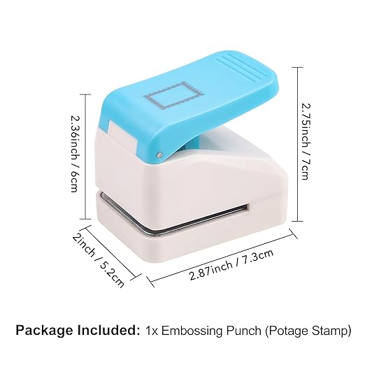 Stamp Puncher, Stamp Shaped Hole Punch,1.1x0.9inch Rectangle Postage Stamps Craft Punch, Stamps Cutter Hole Punches, Journaling Supplies Punchers, Paper Punches for DIY Scrapbooking Card Making