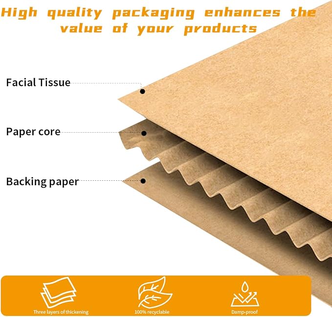 8"x6"x4"Shipping Boxes,10Pcs khaki Corrugated Cardboard Boxes. | Come with 10 Thank You Stickers,Suitable E-Commerce Packaging, Shipping Packaging etc.