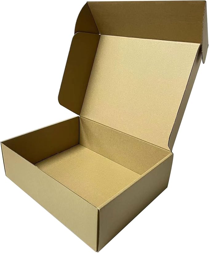 Shipping Boxes Corrugated Cardboard Mailer Boxes Literature Mailer for Packaging Small Business Craft Gifts Giving Products (Brown, 13x10x4)