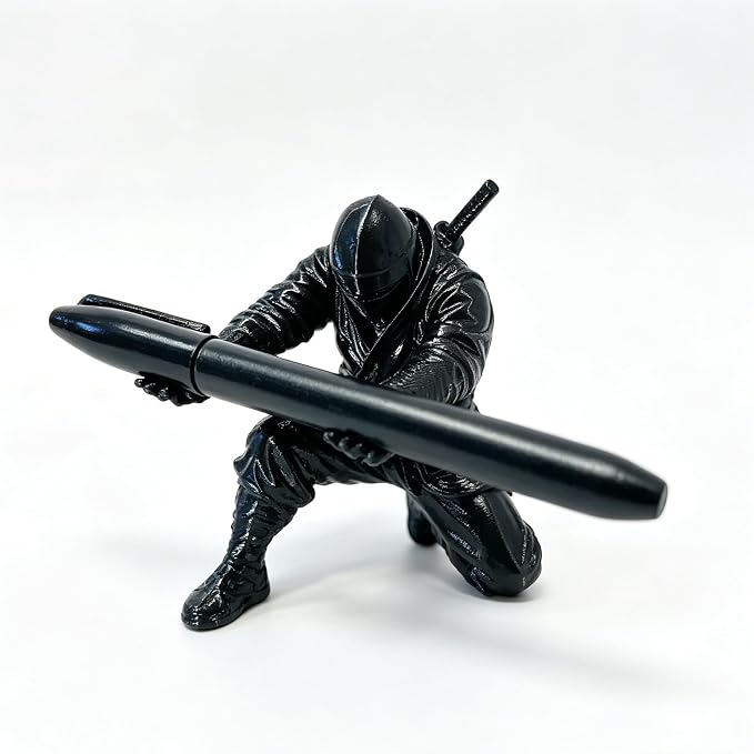 Ninja Pen Holder, Ninja Warrior Pen Holder with Sword and Weapon, 2026 New 3D Printed Desk Organizer Stand with Sculpture, Creative Desktop Organizer Home Office