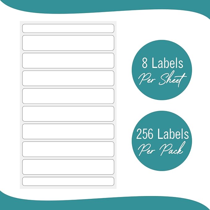 File Folder Labels 3 Packs File Labels White Stickers a Total of 768 File Labels for File Folders