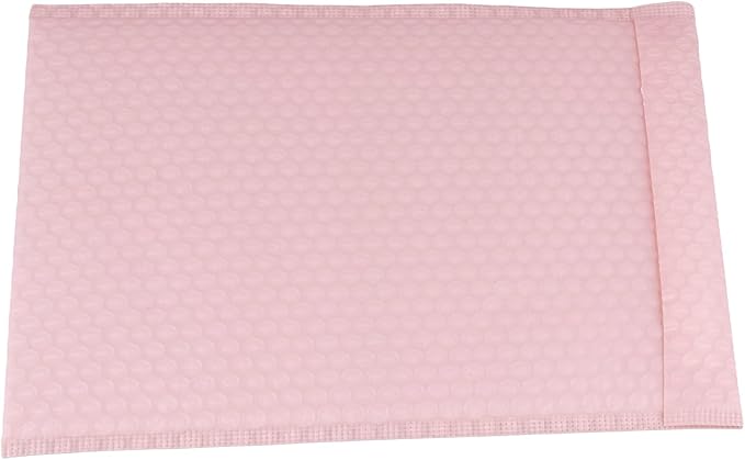 HOZEON 10 x 12 Inch Bubble Mailers 50 Pack - Waterproof Self Seal Padded Envelopes, Light Pink Shipping Bags for Books Clothes, Small Business Packaging