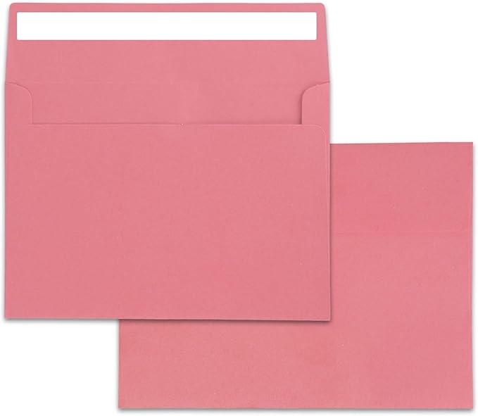 50pcs packed Pink Envelopes,A4Envelopes, printable invitation envelopes,4x6 envelopes, suitable for weddings, invitations, photos, postcards, greeting cards, mailings