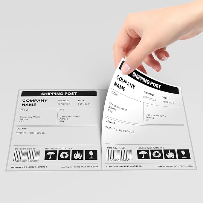 Half Sheet Shipping Labels,Self Adhesive Mailing Labels for Laser & Inkjet Printers,White 8.5x5.5 Half Page Label,200 Sheets