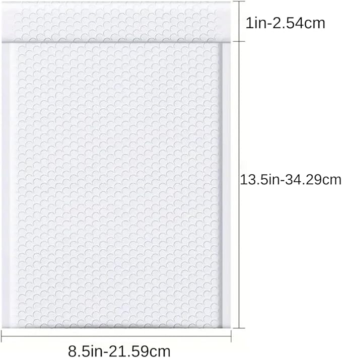 100 PC 8.5x14.5 Inches Poly Bubble Mailers Shipping Padded Envelopes Self Seal Waterproof Cushion Envelopes Waterproof Grey Usable 8.5x13.5" #3