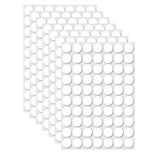 490 Pcs (0.79") Sticky Tack Double Sided Adhesive Dots Round Putty Clear Stickers No Trace Sticky Putty Removable Waterproof Small Stickers for Festival Decoration 20mm Sticky Dot