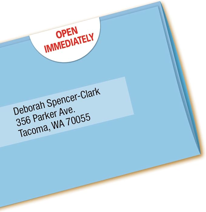 Avery Mailing Seals, 1" Round Labels, White, 600 Printable Mailing Labels (05247) (Pack of 2)
