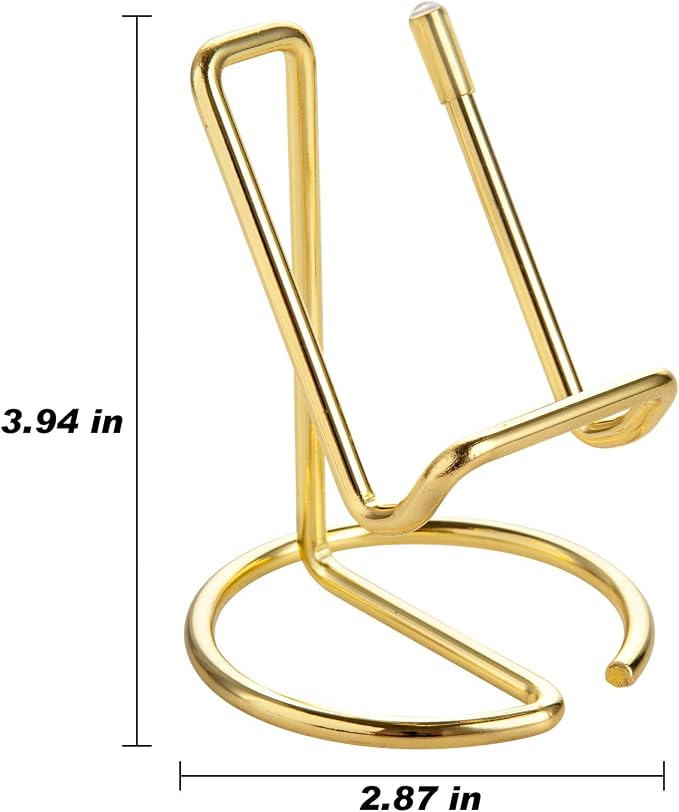 ROPOSY 2 Pack Cell Phone Stand for Desk, Gold Phone Holder Desk Accessories