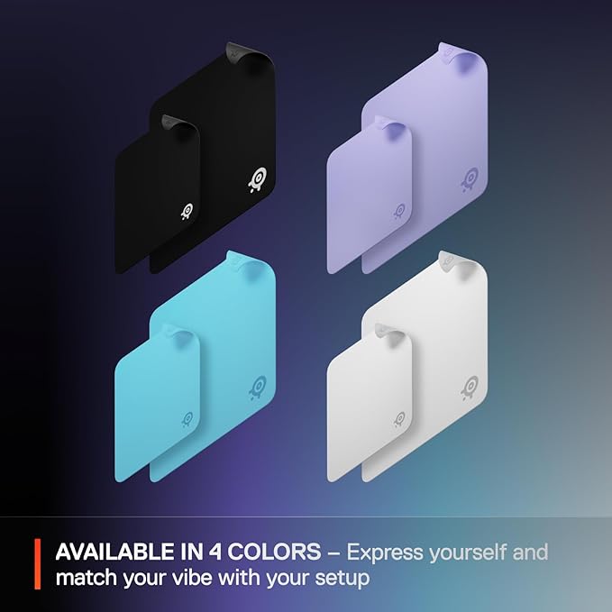 SteelSeries QcK Cloth Gaming Mouse Pad - Exclusive Micro-Woven Surface - Optimized for Gaming Sensors - Maximum Control - Size L - Lavender