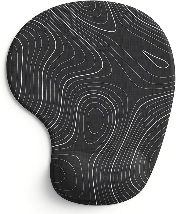 Office Mousepad with Gel Wrist Support - Ergonomic Gaming Desktop Mouse Pad Wrist Rest - Design Gamepad Mat Rubber Base for Laptop Computer -Silicone Non-Slip Special-Textured Surface (15DigitalT)