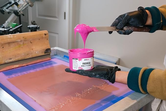 Rapid Cure® Screen Printing Ink Pink (8oz.) - Plastisol Ink for Screen Printing, Fast Curing Fabric Paint - Screen Print Direct®, USA Made