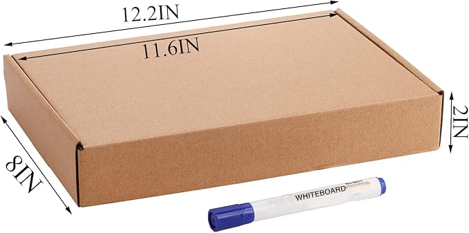 Cedilis 30 Pack 12x8x2 Inches Shipping Boxes, Brown Corrugated Cardboard Mailer Boxes, Medium Mailing Boxes for Shipping Packing Small Business
