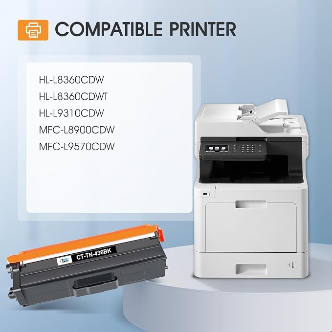 TN436 Toner Cartridge Set for Brother TN-436 TN 436 MFC-L8900Cdw High Yield | Compatible for Brother TN436 TN 436 Toner Cartridge HL-L8360CDW HL-L8360CDWT HL-L9310CDW MFC-L8900CDW MFC-L9570CDW Printer
