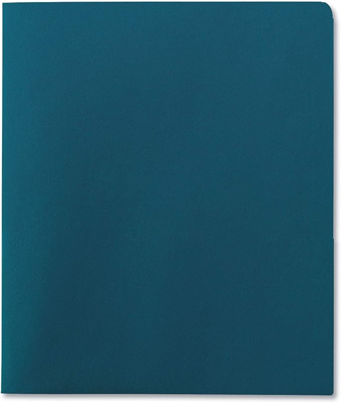 Smead Two-Pocket Heavyweight Folder, Letter Size, Teal, 25 per Box (87867)
