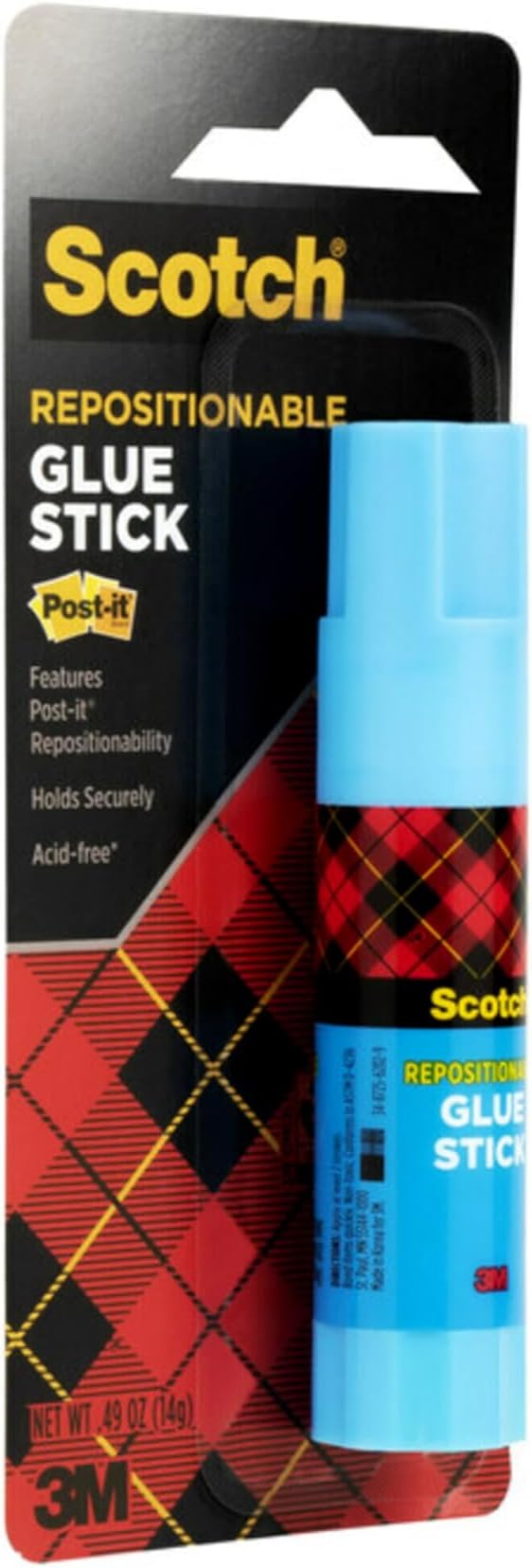 Removable Restickable Glue Stick, .49oz, Repositionable Stick, 2-PACK