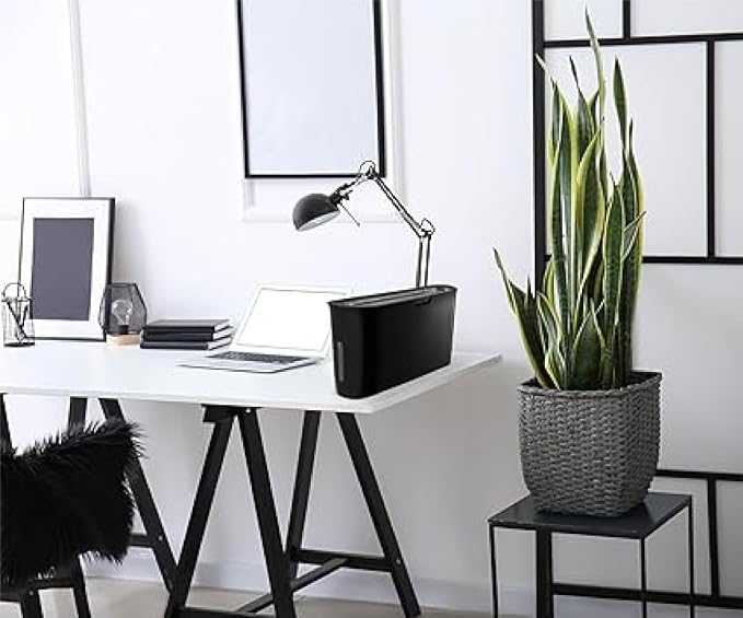 Paper Shredder for Home Office, Black Compact Design, 2 Sheet Crosscut Paper, 10 Mins Running Time B08BK
