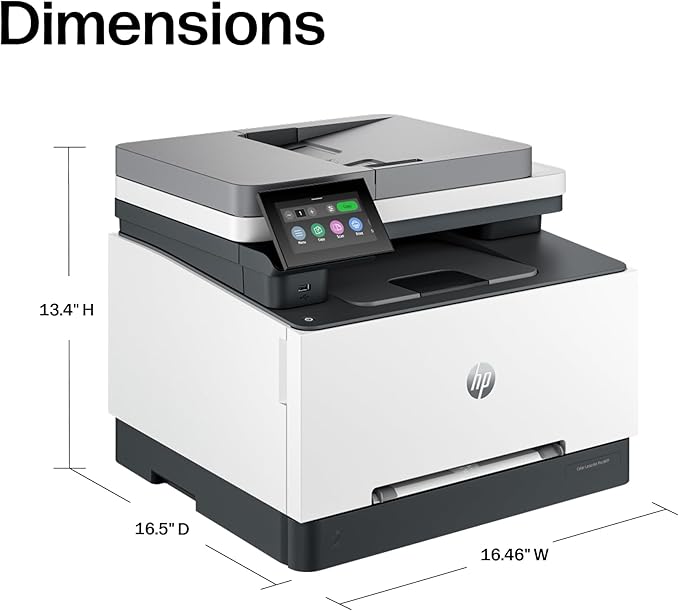 HP Color LaserJet Pro MFP 3301sdw Wireless All-in-One Color Laser Printer, Office Printer, Scanner, Copier, ADF, Duplex, Best-for-Office (499Q3F)