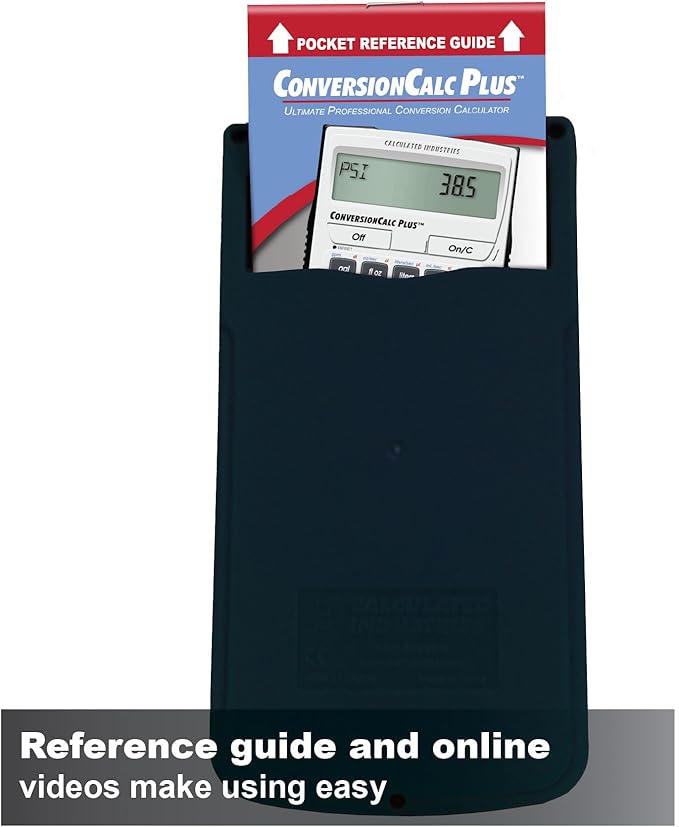 Calculated Industries 8030 ConversionCalc Plus Ultimate Professional Conversion Calculator Tool for Health Care Workers, Scientists, Pharmacists, Nutritionists, Lab Techs, Engineers and Importers, Silver