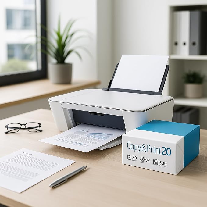 Copy Paper 8.5 x 11 Inch, 20 lb, 1 Ream (500 Sheets) – Bright White Multipurpose Printer Paper for Laser, Inkjet, Copy Machines, Office and School Use