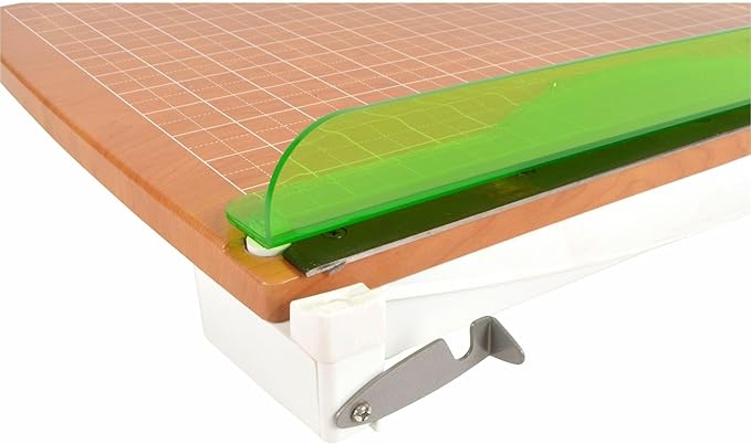 Westcott 16874 ‎15-Inch CarboTitanium Wood Base Guillotine Paper Cutter, Multi-Paper Trimmer with 30 Sheet Capacity