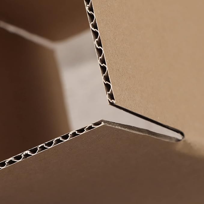 CRUGLA 6x6x6 Shipping Boxes Set of 25, Cardboard Corrugated Mailing Box for Packaging