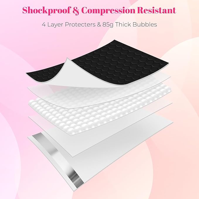 Metronic Bubble Mailer 10x13" Black 500Pack Waterproof Padded Envelopes Self Seal Large Bubble Mailers Cushioning Bubble Envelopes for Shipping,Books,Jewelry Makeup Supplies