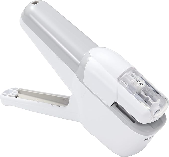Kokuyo Stapleless Stapler, Harinacs Handheld Staple-Free, Up to 10 Sheets No Staple Binding, Portable Compact Holeless Stapler, White, Japan Import (SLN-MSH110W)