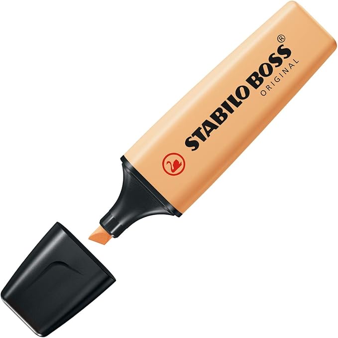 STABILO BOSS Original Pastel Highlighter, Pale Orange,5mm,70/125