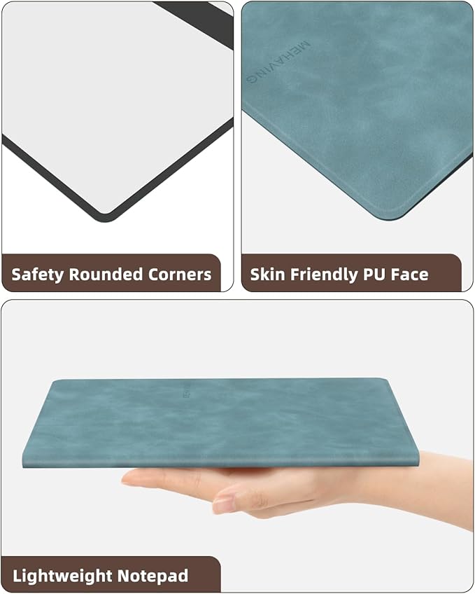 Portable Small White Board Dry Erase Board, Reusable 9.5 * 6.6in Notebook Memo, Office Home Supplies Desk Accessories MH760 (Navy Blue)