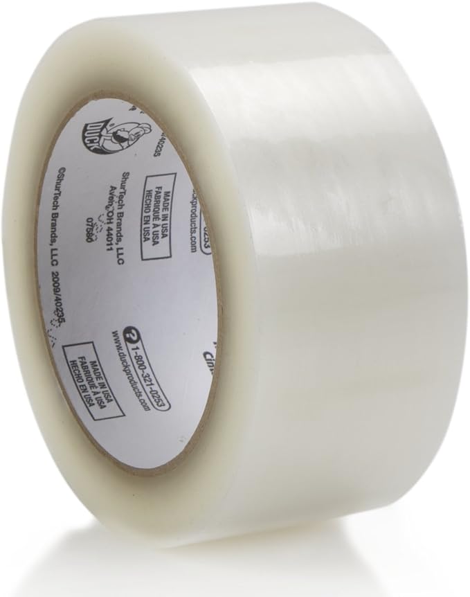 Duck Brand Standard Packing Tape Refill, 4 Rolls, 1.88 Inch x 55 Yard, Clear (240238)