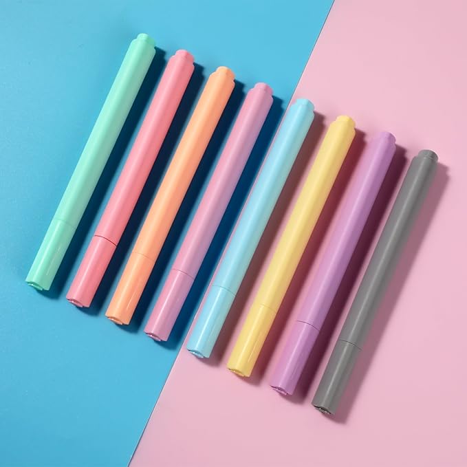 EEOYU Dry Erase Markers, Cute Aesthetic Marker with 8 Colors, Erasable Low-odor Children's Whiteboard Pen, Marker Pens for Home Office and Classroom (8)