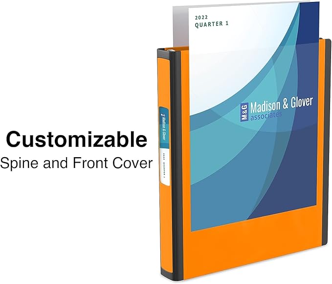 Staples Better Binder 1.5-Inch D-Ring View Binder, Reinforced Spine, Holds Up to 350 Sheets, Orange, for Office & School