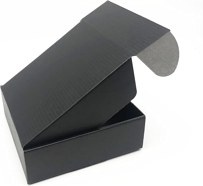 Black Shipping Boxes 10x10x4 Inch Cardboard Storage Mailer Box 15 Pack | Corrugated Cardboard Packaging Box Inside Size: 9.3 x 9.8 x 3.8 "