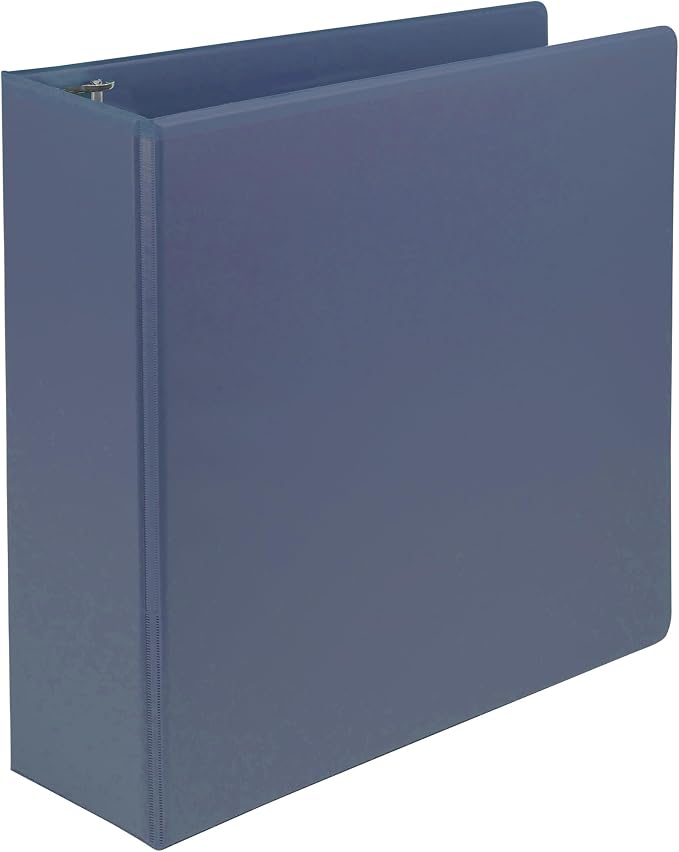 Samsill Plant-Based 3 Inch Durable D-Ring, View Binder, Eco-Friendly, USDA Certified Biobased, Single, Midnight Indigo