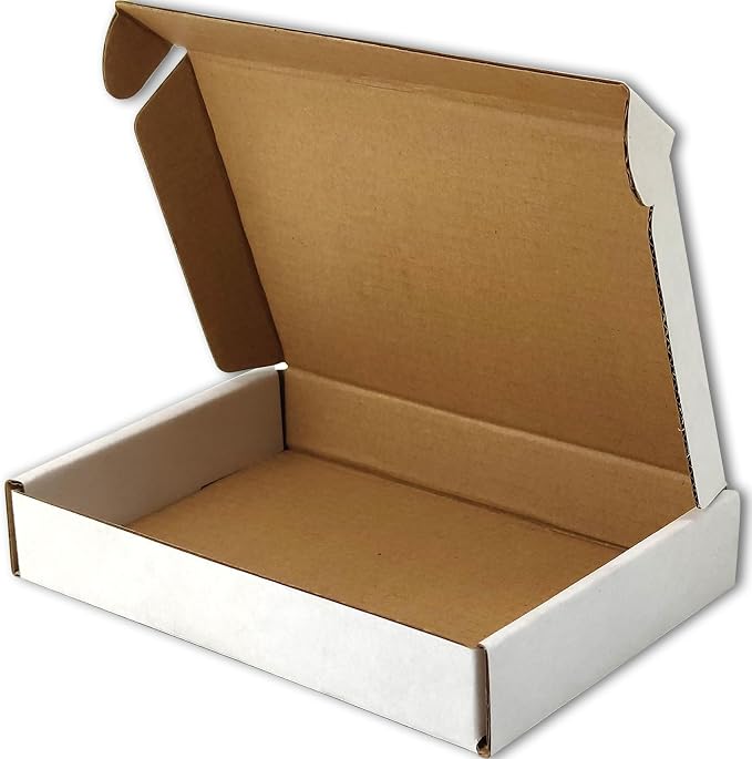 7x5x1 Shipping Boxes White Mailer Corrugated Cardboard Box Set of 100 | for Packaging, Literature, Packing, Mailing, Storage, Small Business, Moving, Gift, Supplies, Quick Fold, Tab Locking