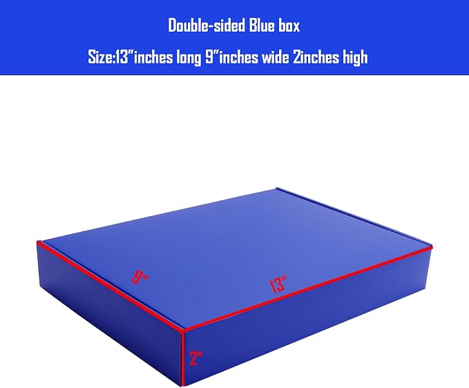 Violet Blue Shipping Packaging Box Wrap E-Commerce Packing 20Pcs13×9×2Inch | Corrugated cardboard Wraps,flat pre-folded easy assembly,online store daily shipping parcels,gifts boxes,cross-border mailing