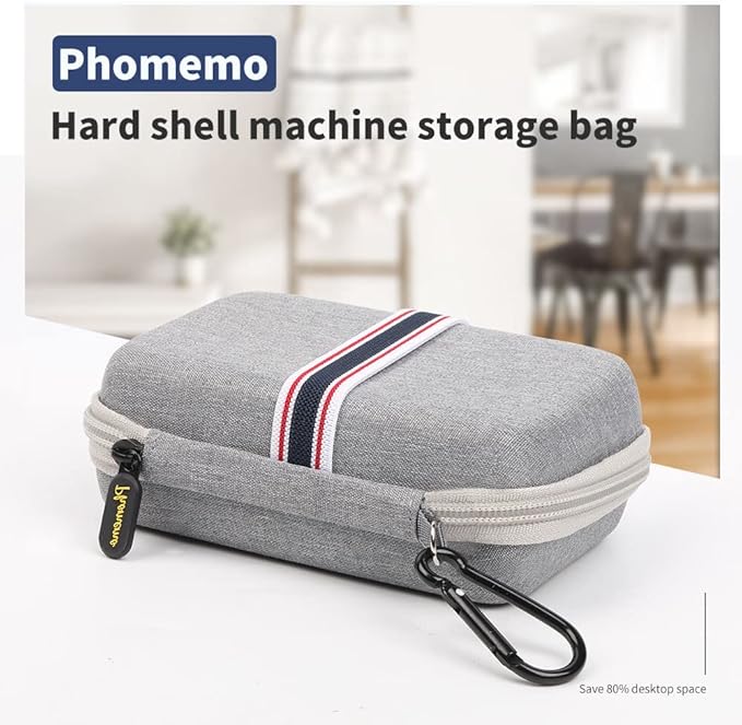 Phomemo Label Printer Case Hard Carry Case Compatible D30/M02/Q31/M110/T02 Label Printer, Label Maker Labeler Storage Holder
