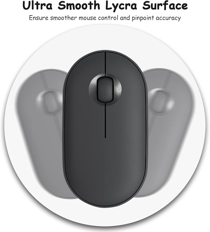 Dapesuom Small Mouse Pad, 6 x 6 Inch Thick Rubber Premium-Textured Non-Slip Portable & Washable Round Mini Mouse Mat for Women Men Wireless Laptops Keyboard Tray Gaming Computer Office Travel, White