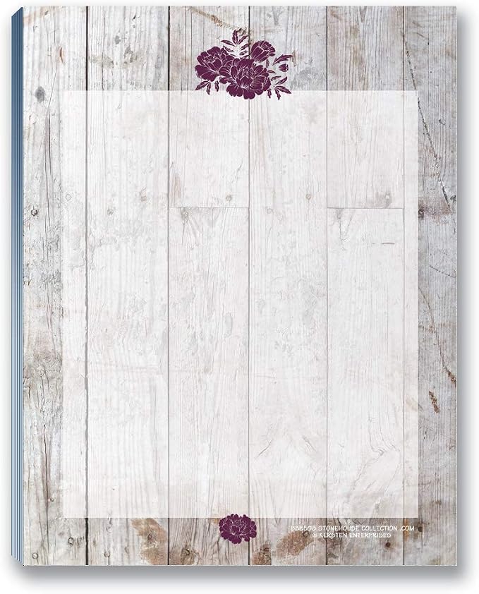 Stonehouse Collection Rustic Notepads - 4 Assorted Notepds - 50 Sheets Per Pad 4.25x5.5 inches (Rustic #2)
