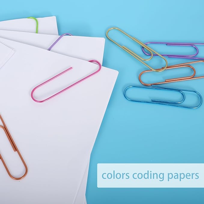 Ufmarine 42 Pcs Jumbo Paper Clips, Extra Large Pape Clips 4 inch, Giant Paperclips for Office