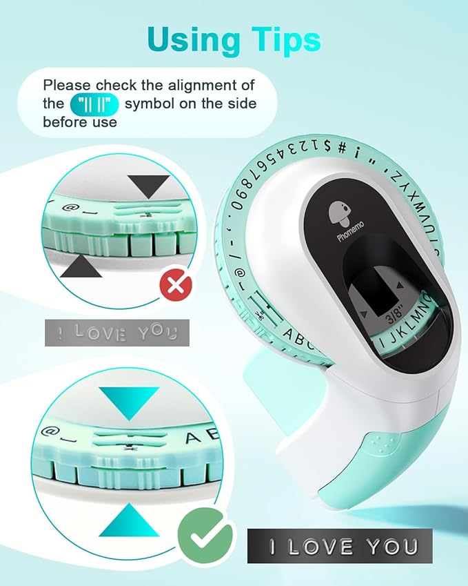 Phomemo Embossing Label Maker Machine with 6 Rolls Embossed Label, 3D Vintage Label Makers, Retro Embosser Labeling, Old School Emboss Labeler Ideal for Home, Kitchen, Office & DIY Crafts (Green)